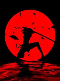 鬼灭之刃漫画封面，炭治郎手持日轮刀，和风元素浓郁，黑白线条温柔中带悲凉，完结日漫推荐